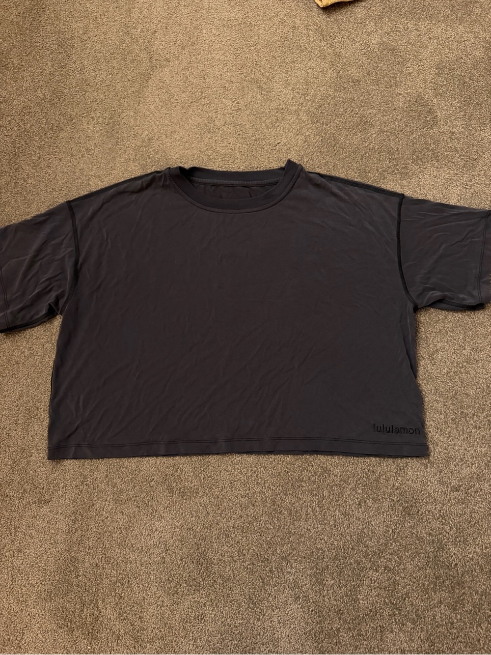 lululemon athletica Cropped Crewneck Tee — Black